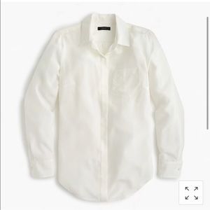 Silk Cream j crew blouse